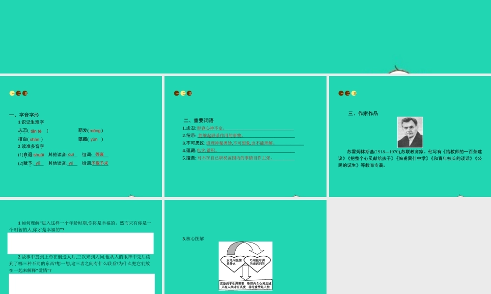 九年级语文上册 第四单元 15 给女儿的信课件 语文版 课件