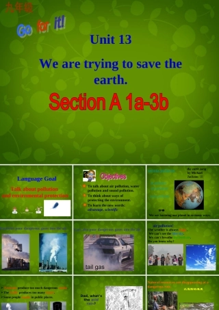 九年级英语全册 Unit 13 We re trying to save the earth Section A(1a 3b)课件 (新版)人教新目标版 课件