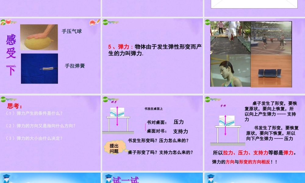 九年级第十三章第一节弹力　弹簧测力计课件 人教新课标版 课件