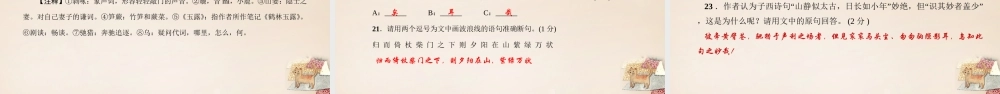 八年级语文下册 第六单元 单元清六课件 (新版)新人教版 课件