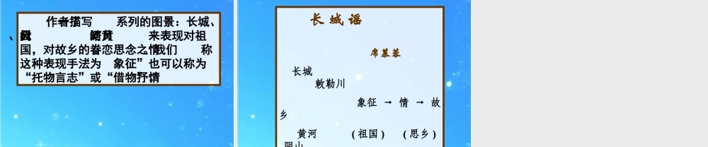 八年级语文下册 第二单元(长城谣)课件 语文版 课件