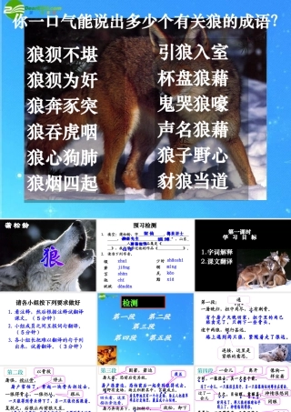 七年级语文下册 第六单元 第30课(狼)课件 人教新课标版 课件