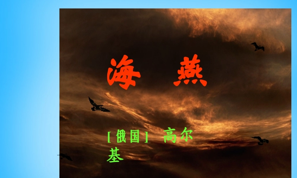 中学八年级语文下册 第9课(海燕)课件 新人教版 课件