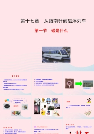 九年级物理全册 第十七章 第一节 磁是什么课件 (新版)沪科版 九年级物理全册 第十七章 第一节 磁是什么课件+素材(新版)沪科版