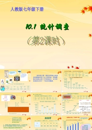 七年级数学下册 10.1 统计调查(第2课时)课件 人教新课标版 课件