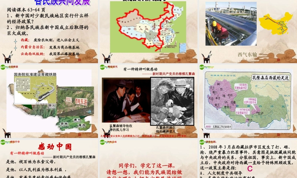 八年级历史下册 第四单元(民族团结)课件 人教新课标版 课件