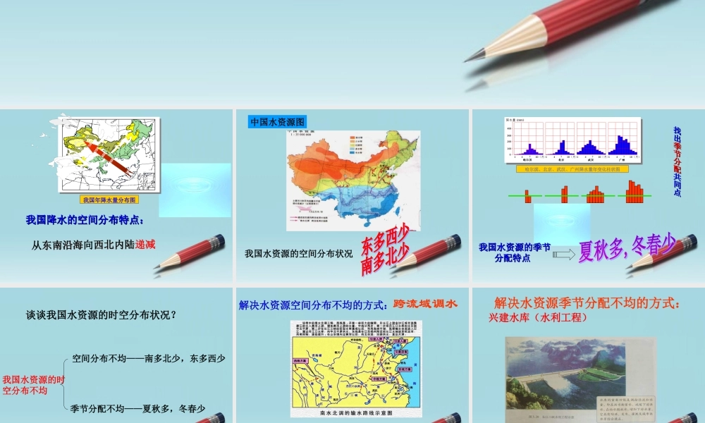 八年级地理上册 第三章中国的自然资源第三节 水资源 课件 人教新课标版 课件