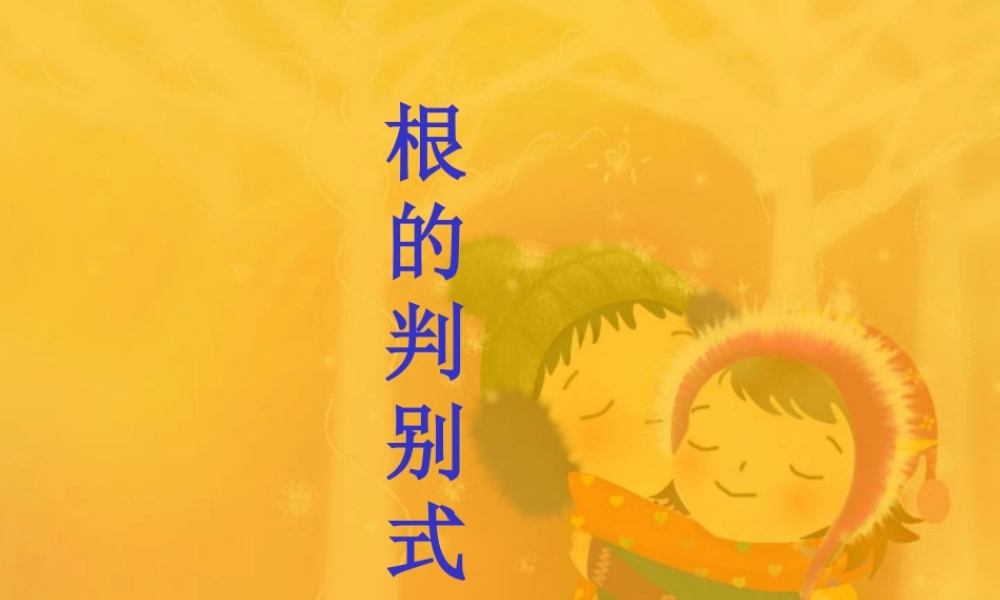 新课标中考数学复习课件 根的判别式 课件