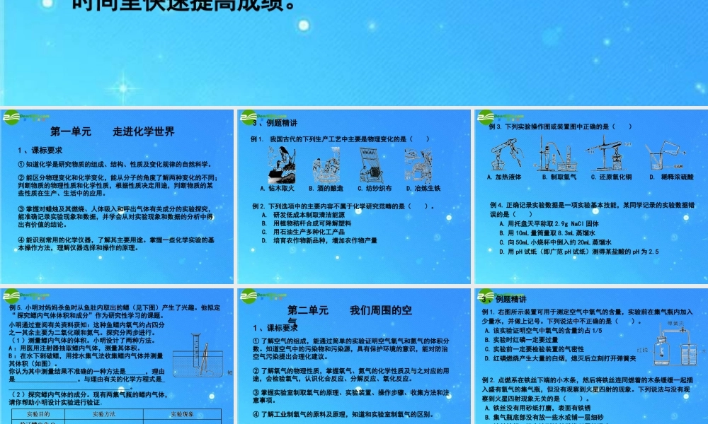 中考化学第一轮复习课件 人教新课标版 课件