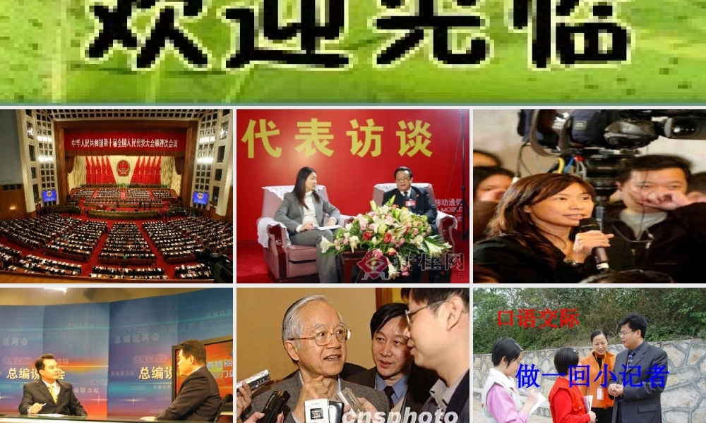 七年级语文下册 口语交际(做一回小记者)课件 苏教版 课件