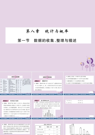 中考数学总复习 第一部分 教材知识梳理 第8章 统计与概率 第1节 数据的收集、整理与描述(精讲)课件