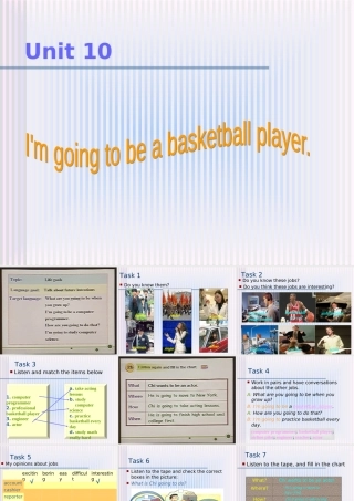八年级英语Unit10 I am going to be a basketball player3课件 新课标 人教版 课件