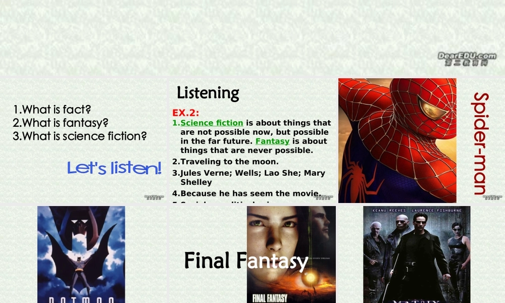 新课标 人教版高二英语Unit12 Fact and fantasy 课件