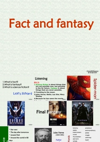 新课标 人教版高二英语Unit12 Fact and fantasy 课件