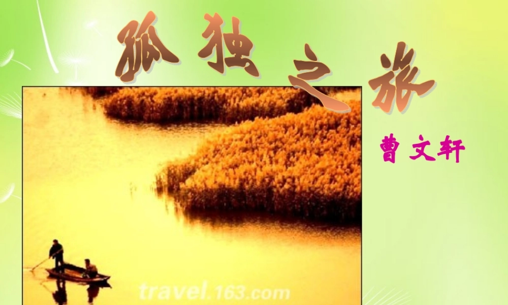 中学九年级语文上册 10 孤独之旅课件 新人教版 课件