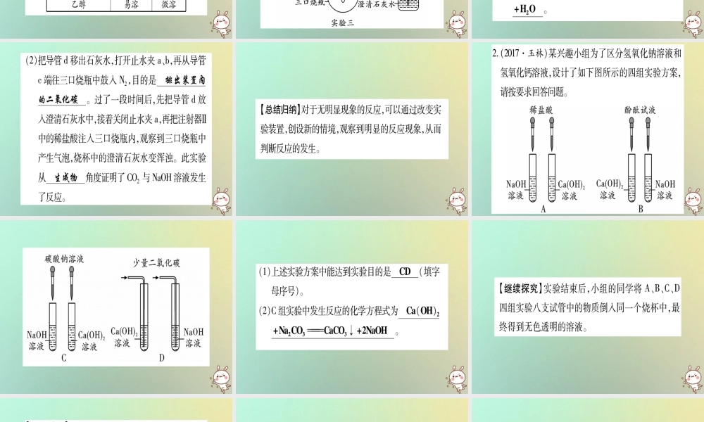 中考化学准点备考复习 重难专题(2)实验探究题课件 新人教版 课件