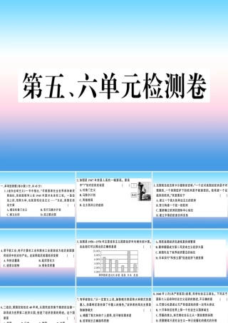 九年级历史下册 第五单元 冷战和美苏对峙的世界、第六单元 冷战结束后的世界检测卷习题课件 新人教版 课件