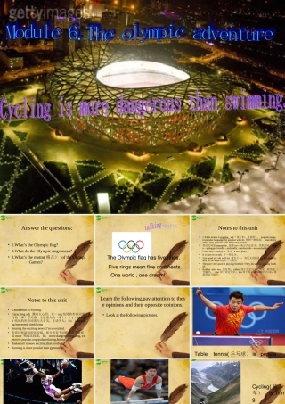 七年级英语下册 Module 6 The olympic adventure课件 外研版 课件