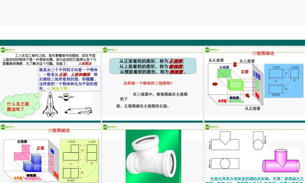 九年级数学下册 85 物体的三视图(1)课件 青岛版 课件