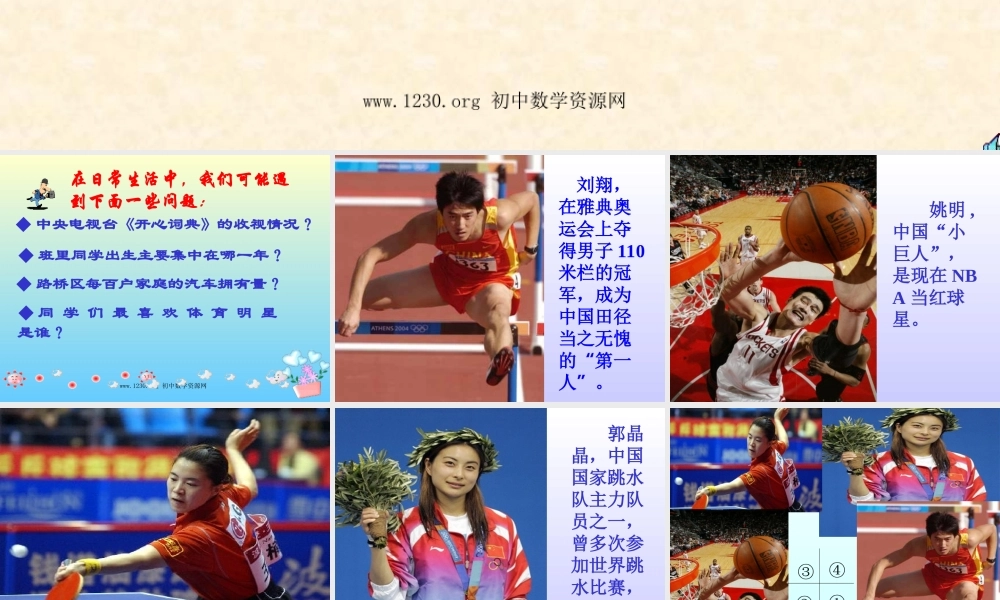 七年级数学全面调查举例课件1 新课标 人教版 课件