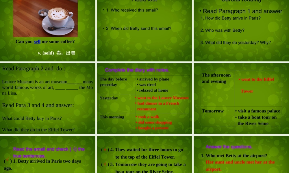 中学七年级英语下册 Module 10 Unit 2 What did you do课件 (新版)外研版 课件