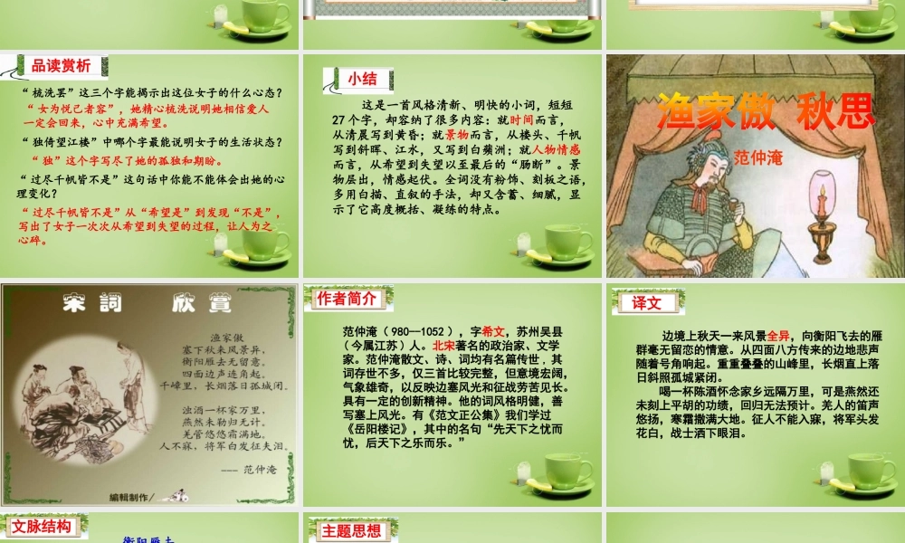 九年级语文上册 第6单元 第25课(词五首)课件1 新人教版 课件