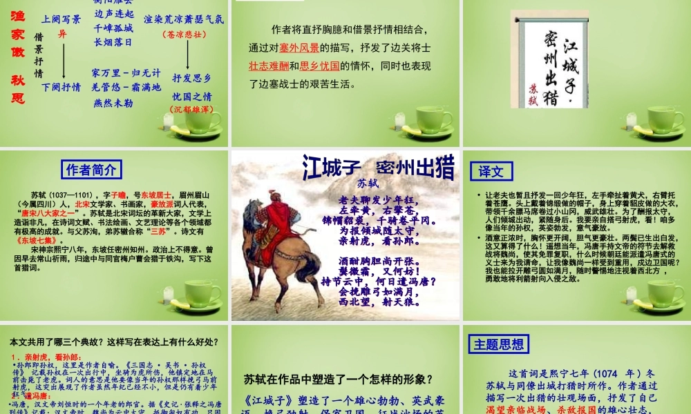 九年级语文上册 第6单元 第25课(词五首)课件1 新人教版 课件