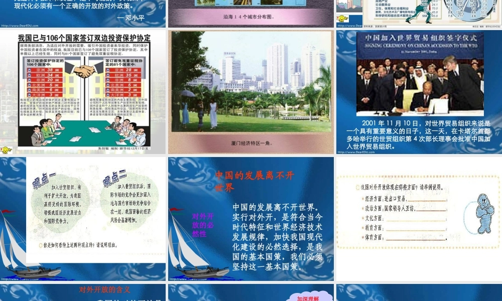 九年级政治对外开放的基本国策 课件示例二 课件