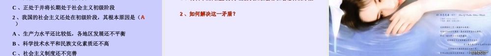 九年级政治我国的社会主义正处在初级阶段 课件