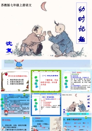 七年级语文上册 第7课(幼时记趣)课件 苏教版 课件