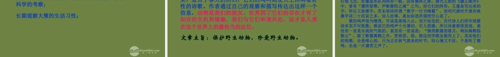 八年级语文下册 14 大雁归来课件 新人教版 学案-2