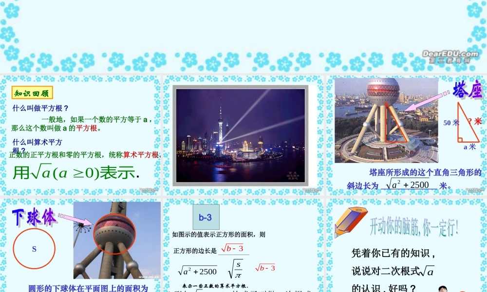 中学九年级数学二次根式教学课件[整理四套]