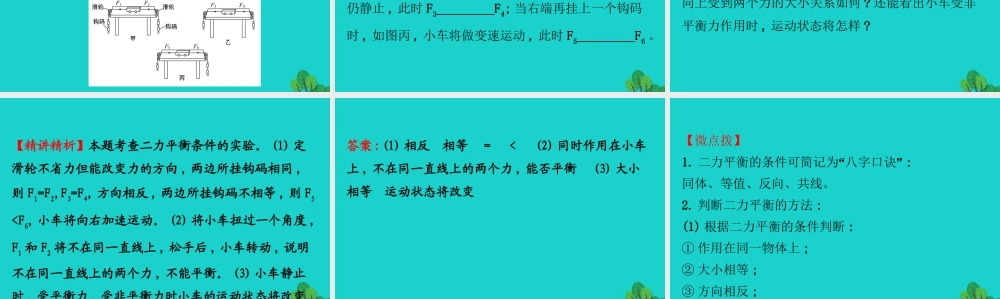 八年级物理下册 8.2二力平衡习题课件 (新版)新人教版 课件