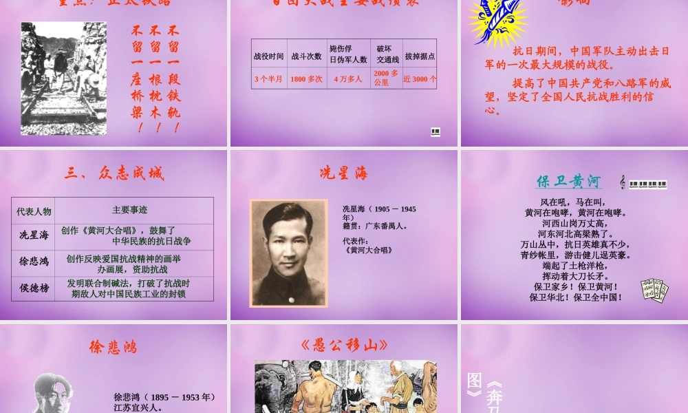 八年级历史上册 第19课 把我们的血肉筑成新的长城课件 北师大版 课件