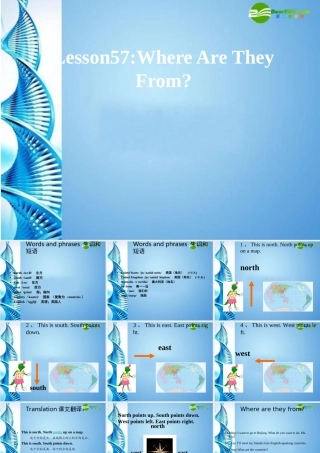 七年级英语上册 Lesson 57 Where Are They From课件 冀教版 课件
