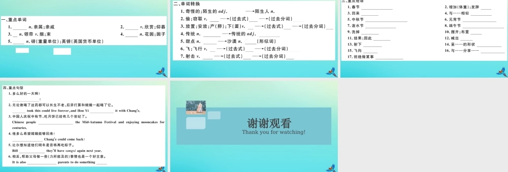 九年级英语全册 Unit 2 I think that mooncakes are delicious Section A习题课件 (新版)人教新目标版 课件