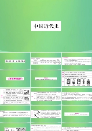 中考历史复习 第一篇 教材系统复习 2 中国近代史 第二学习主题 近代化的起步讲解课件