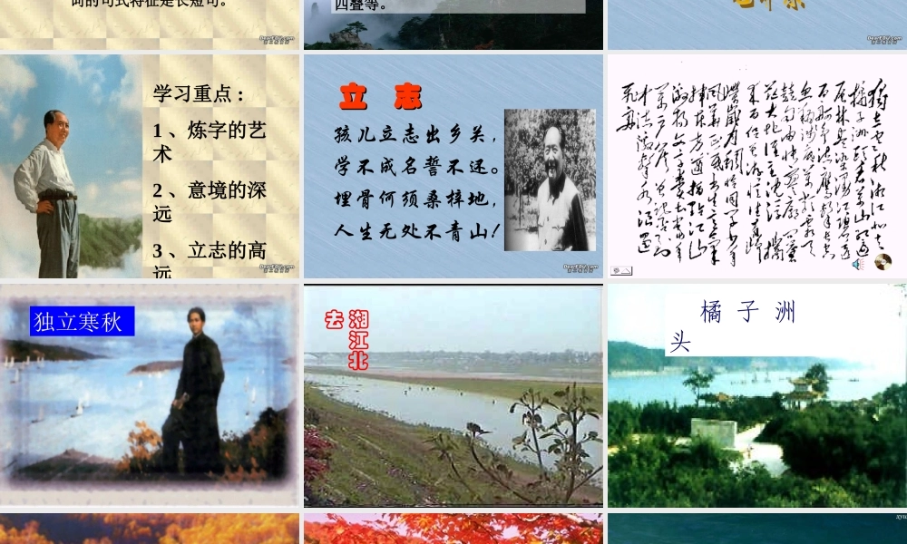 人教版沁园春毛泽东 1 课件