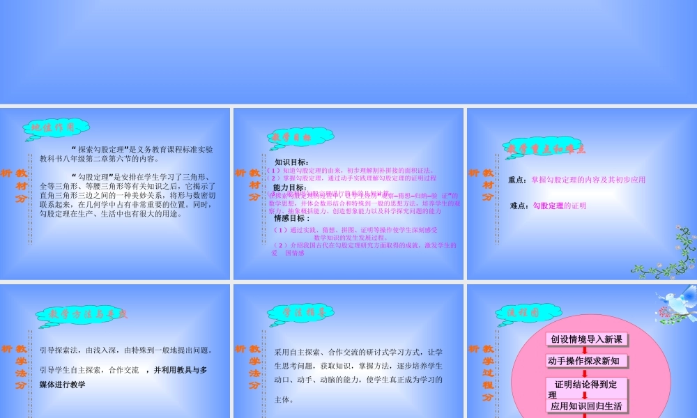 八年级数学探索勾股定理课件2 北师大版 八年级数学探索勾股定理课件[整理五套]北师大版 八年级数学探索勾股定理课件[整理五套]北师大版