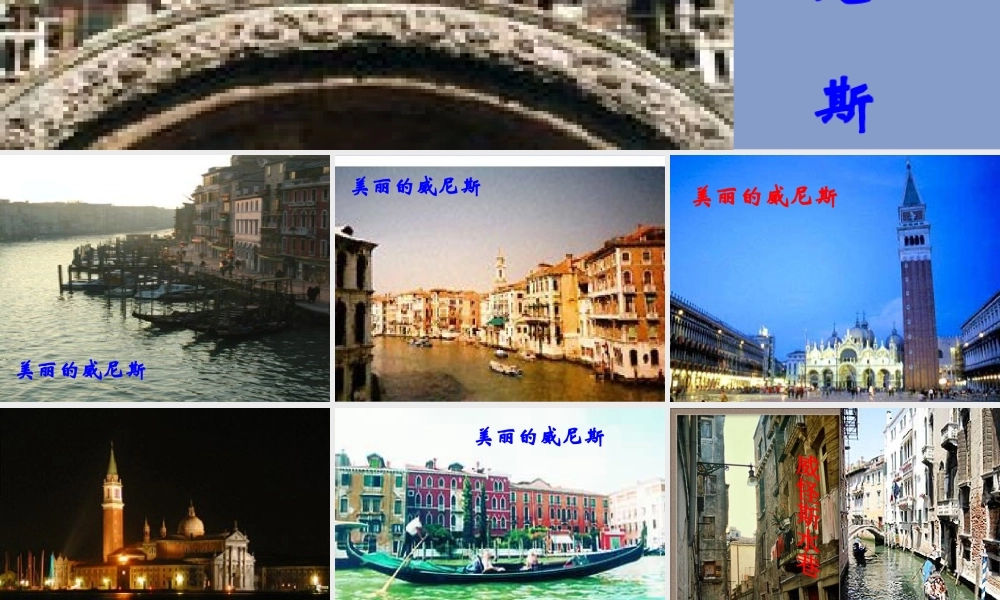 八年级语文蓝蓝的威尼斯课件2苏教版 课件