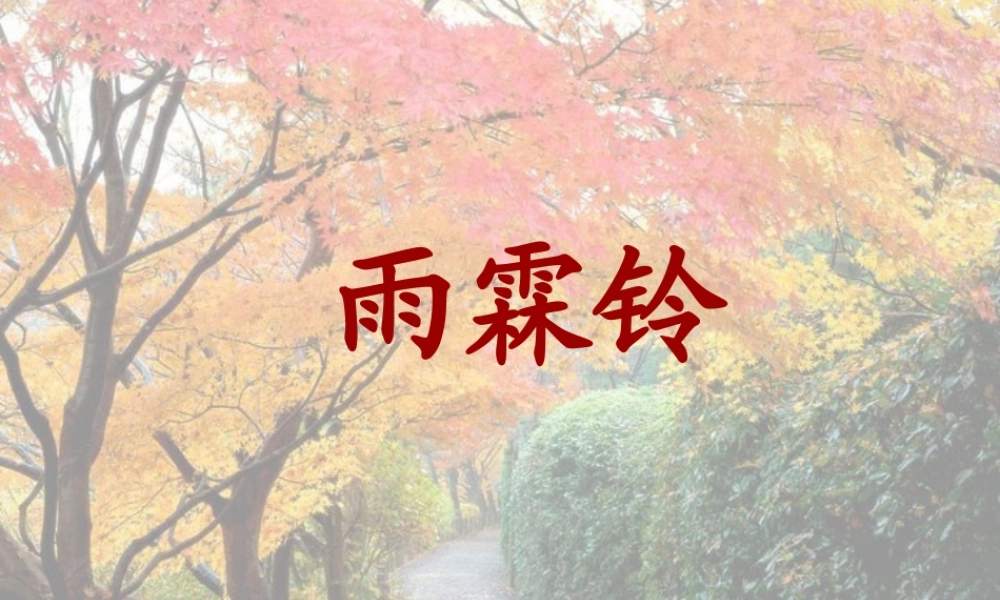 人教版高一语文雨霖铃教学课件0 课件