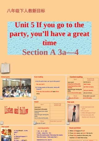 八年级英语下册 Unit5SectionA3a-4公开课课件(二) 人教新目标版 课件