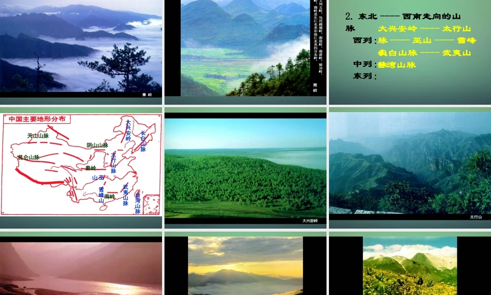 八年级地理上册 2.1 地形地势特征(第2课时)课件 (新版)商务星球版 课件