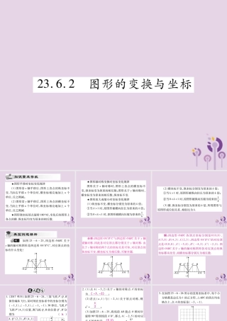 九年级数学上册 第23章 图形的相似 236 图形与坐标 2362 图形的变换与坐标课件 (新版)华东师大版 课件