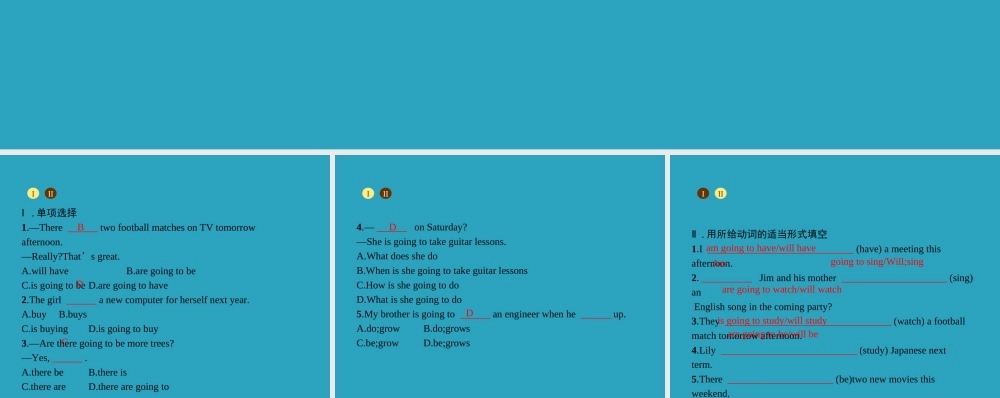 八年级英语上册 Unit 6 I m going to study computer science语法课堂课件 (新版)人教新目标版 课件