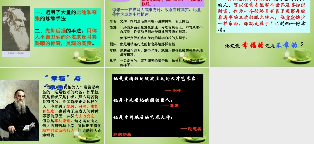 八年级语文下册 第4课(列夫 托尔斯泰)课件 (新版)新人教版 课件