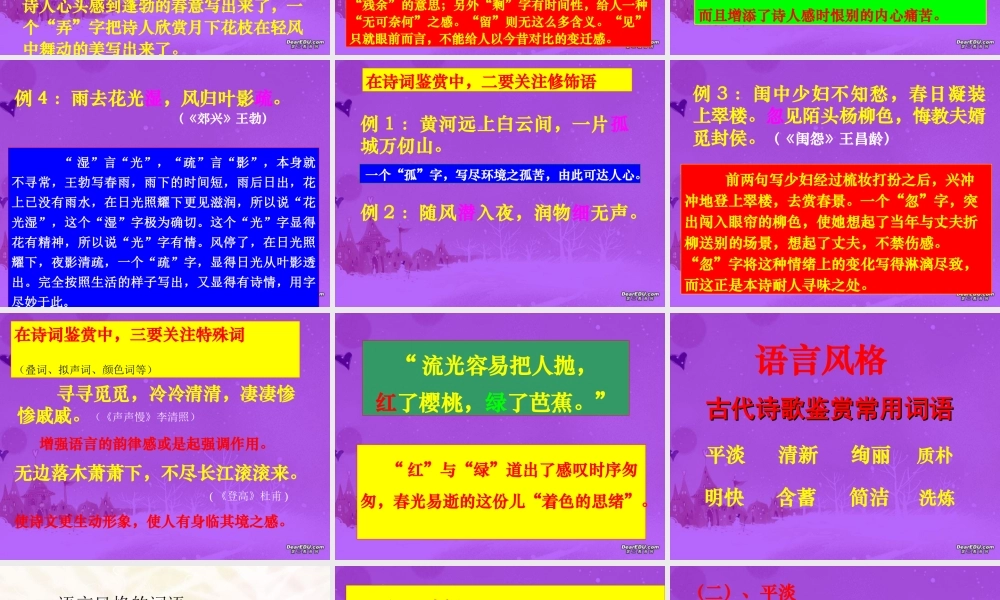 古典诗歌鉴赏2 高考专题指导 诗歌鉴赏课件锦[整理17套]人教版 高考专题指导 诗歌鉴赏课件锦[整理17套]人教版