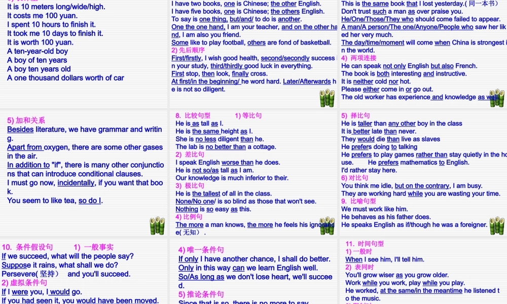 初中英语常用句型总结课件