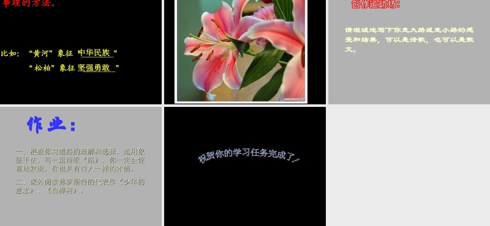 中学七年级语文下册(未选择的路)课件 新人教版 课件