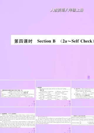 八年级英语上册 Unit 10 If you go to the party，you will have a great time(第4课时)Section B习题课件 (新版)人教新目标版 课件